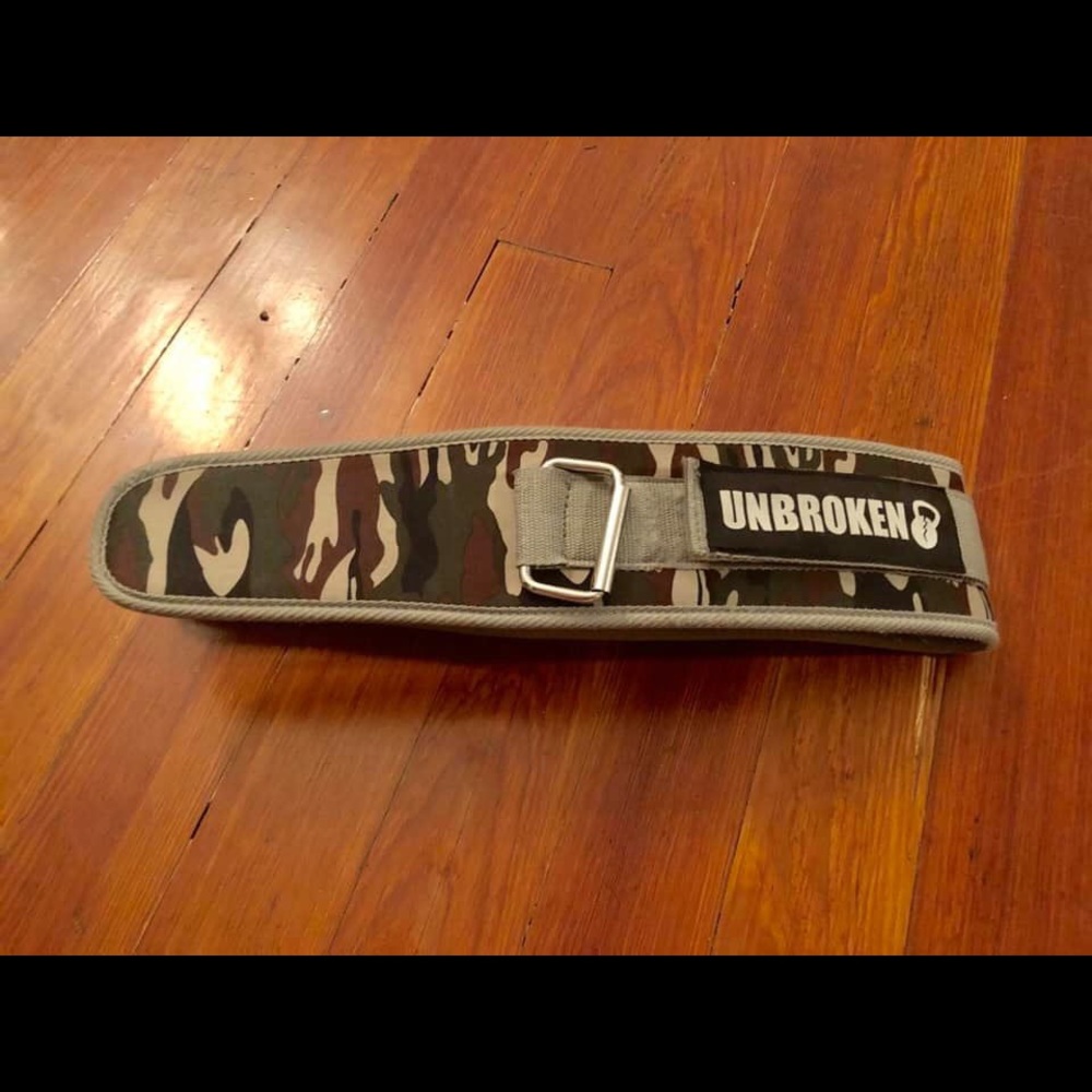 Unbroken Designs Camo Lifting Belt